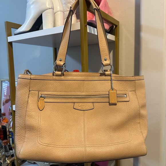 Coach Handbags - Coach Penelope Tan Leather Tote Bag